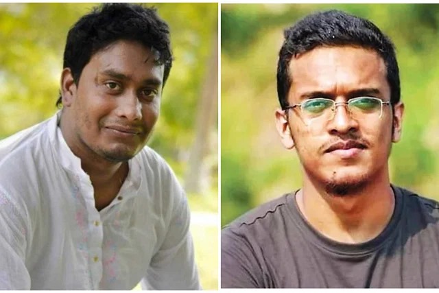 সাবেক ছাত্রলীগ নেতা আবদুল্লাহ আল মাসুদ এবং বাংলাদেশ প্রকৌশল বিশ্ববিদ্যালয়ের শিক্ষার্থী আবরার ফাহাদ।