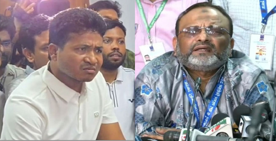 টেবিল চাপড়ে উপাচার্যকে ধমকালেন ঢাবি ছাত্রদল সভাপতি গণেশ