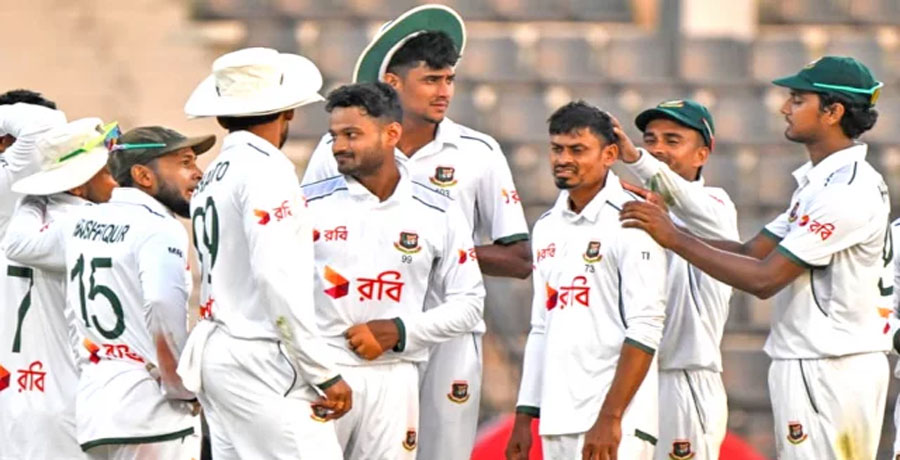 ইনিংস ব্যবধানে সিলেট টেস্টে জয় লক্ষ্য বাংলাদেশ
