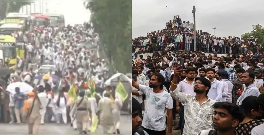 কৃষক আন্দোলনে ফের উত্তাল ভারত, দিল্লি অভিমুখে শত শত কৃষক