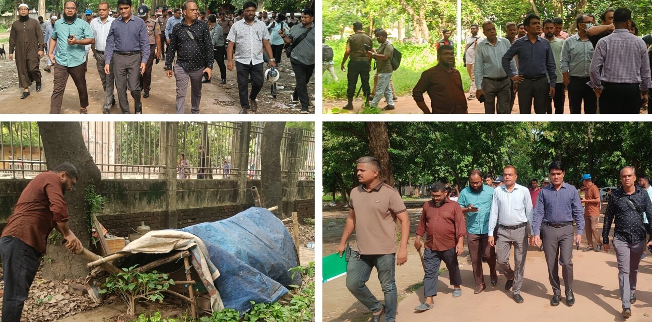    সোহরাওয়ার্দী উদ্যানের অবৈধ স্থাপনা ও দোকানপাট উচ্ছেদ