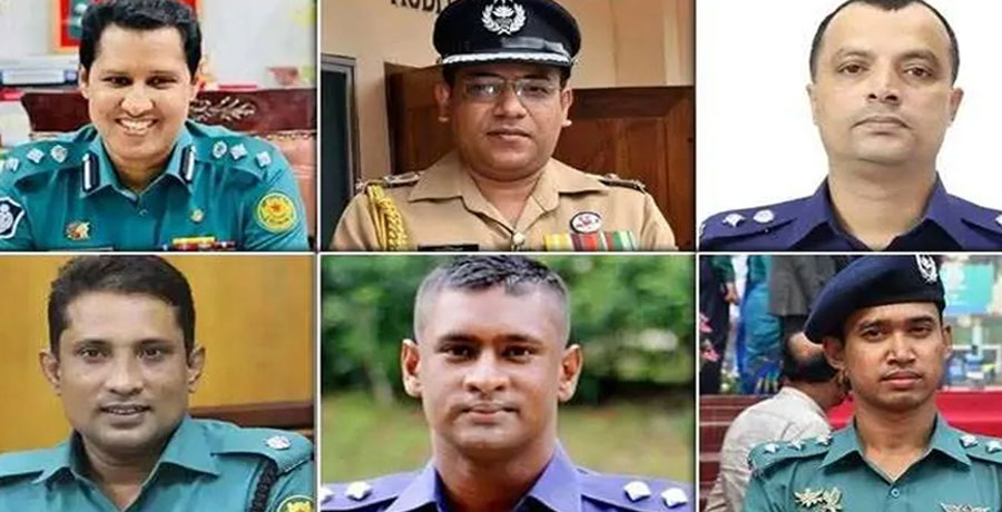 ছয় পুলিশ কর্মকর্তাকে চাকরি থেকে বরখাস্ত