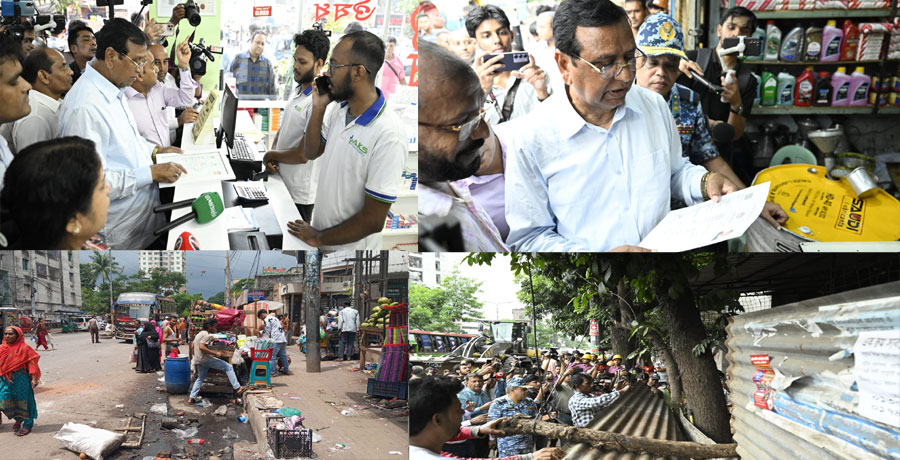    ডিএসসিসিতে চানখারপুল- বকশীবাজার অবৈধ উচ্ছেদসহ সমন্বিত অভিযান